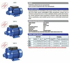 Sumak SMT 15 Preferikal Pompa Trifaze (380V) - 1.5 Hp