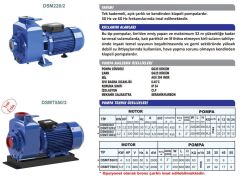 Sumak DSM 220/2 Kendinden Klapeli Pompa Monofaze (220V) - 2.2 Hp