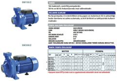 Sumak SM 300/2 Santrifüj Pompa Monofaze (220V) - 3 Hp