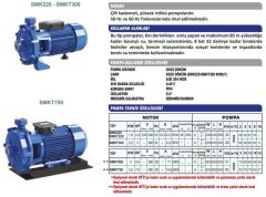 Sumak SMKT 550 Çift Kademeli Santrifüj Pompa Trifaze (380V) - 5.5 Hp