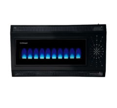 As Royal DT-11000 G Duvar Tipi Camlı Hermetik Soba Siyah - 9,3 kW